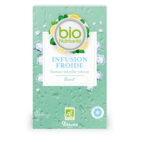 Bio Nutrisanté Infusion Froide Boost Menthe Citron 20 sachets