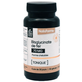 Bisglycinate de Fer 70 Mg - 30 Gélules