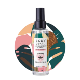 Bodyguard Anti-Moustiques & Tiques fleur de coco spray 50 ml— protection 8h haute performance & hydratation