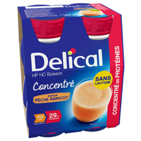 Boisson Concentré HP-HC Saveur Pêche-Abricot - Lot de 4 x 200 ml