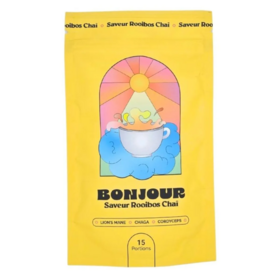 Bonjour Saveur Rooibos Chaï 15 portions — complément alimentaire aux champignons et plantes