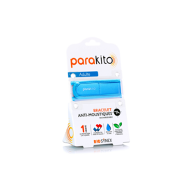 Parakito Bracelet Anti-Moustique Adulte Bleu – Répulsif Naturel, Rechargeable