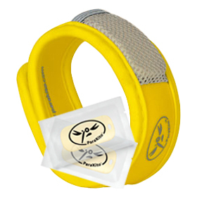 Bracelet Anti-Moustique Jaune - 1 bracelet + 2 recharges