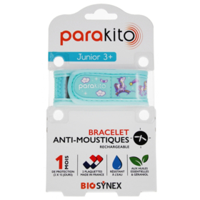 Bracelet Anti-Moustiques Junior 3+ Licorne - 1 Bracelet + 2 Recharges