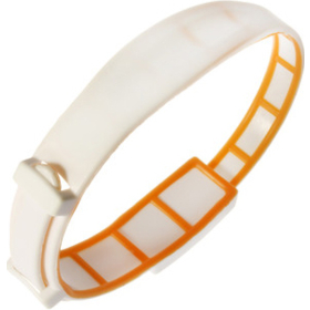 Bracelet Anti-Moustiques Naturel Blanc Orange