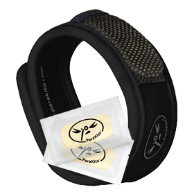 Bracelet Anti-Moustiques Noir - 1 bracelet + 2 recharges