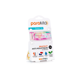 Parakito Bracelet Anti-Moustique Enfant Tie & Dye – Protection Naturelle, Ludique et Sécurisée 1 Bracelet + 2 Recharges