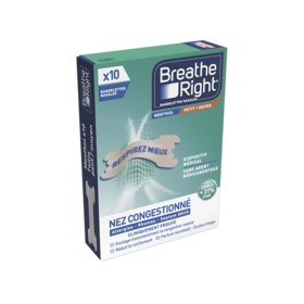 Breathe Right Bandelettes Nasales menthol - Nez congestionné 10 bandelettes