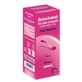 Bronchokod Enfant 2 % Sirop 125 ml – Toux grasse chez l’enfant