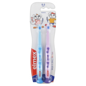 Brosse à Dents Débutant Souples 0-3 ans - 2 unités