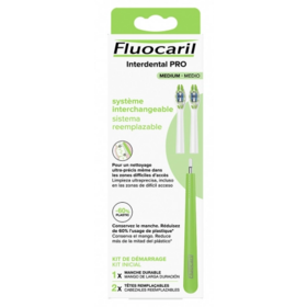 Brosse à Dents Interdental Pro Medium Système Interchangeable + 2 Têtes Remplaçables