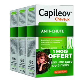 Nutreov Capileov Anti-chute cheveux 3 x 30 gélules – Complément alimentaire cheveux