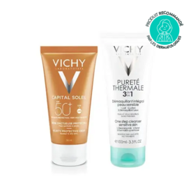 Vichy Capital Soleil Crème Onctueuse Protectrice SPF50+ 50 ml + Pureté Thermal Démaquillant Intégral 100 ml