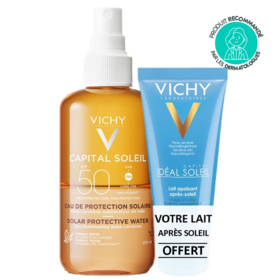 CAPITAL SOLEIL - Eau de Protection Solaire SPF30 200 ml +  Lait Apaisant Après-Soleil 200 ml Offert