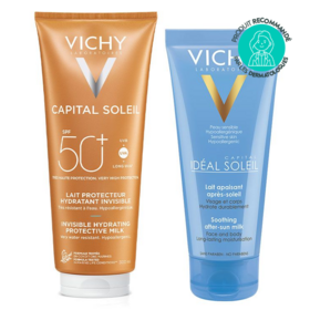 CAPITAL SOLEIL - Lait Protecteur Hydratant SPF50+ - 300 ml + IDEAL SOLEIL - Lait Apaisant Après-Soleil - 100 ml
