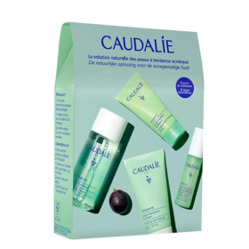 Caudalie Vinopure Starter Kit Routine Anti-Imperfections – Gelée 30 ml, Lotion 50 ml, Sérum 10 ml et Fluide 15 ml