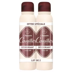 Cavaillès Déodorant Homme Fraicheur 48h Spray 2x150ml