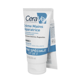Cerave Crème mains réparatrice 2 x 50 ml - Sécheresses Sévères et rugosités