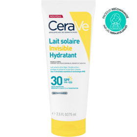 CeraVe Lait Solaire Invisible hydratant SPF30 75 ml — lait solaire céramides hydratation 24h visage et corps tous types de peaux