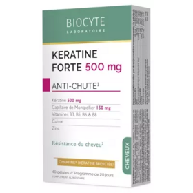 Biocyte Keratine Forte 500mg Anti-Chute 40 gélules