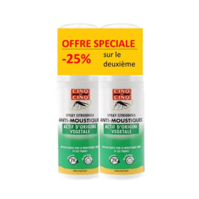 Cinq Sur Cinq Citriodora Spray anti-moustiques actif végétal 2 x 100 ml