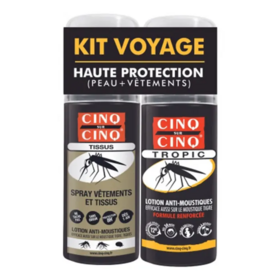 Cinq Sur Cinq Tropic et Tissus Kit Voyage Anti-Moustiques Spray Vêtements et Tissus + Lotion Anti-Moustiques