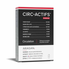 CircActifs Circulation Aragan 30 gélules – Jambes légères, circulation et confort veineux