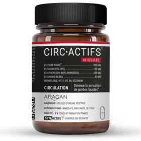 CircActifs Circulation Aragan 60 gélules – Jambes lourdes, microcirculation et confort veineux