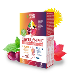 Santé Verte Circulymphe Jambes légères Jour Nuit 56 comprimés