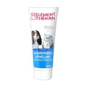 Clément Thékan Shampoing Démêlant & Nourrissant 200 ml – Shampoing démêlant et nourrissant chiens et chats – Flacon 200 ml