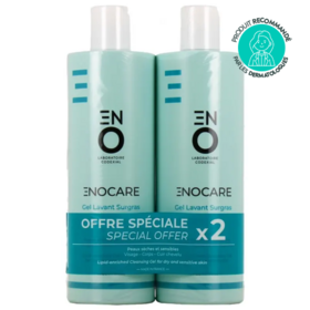 Codexial enocare gel lavant surgras lot de 2 x 400 ml — soin nettoyant doux corps et cheveux peaux sèches et sensibles