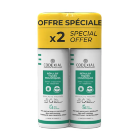 Codexial Anti-pique Repulsif Tiques Moustiques 2 x 75 ml