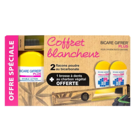 Bicare Plus Coffret Blancheur – Duo Poudre + 1 Brosse à dents Offerte éclat & élimination du tartre