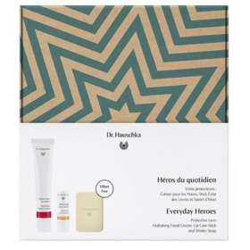 COFFRET - Héros du Quotidien - Crème pour les Mains 50 ml + Stick  Éclat des Lèvres 4,9 g + Savon d'hiver 60 g 