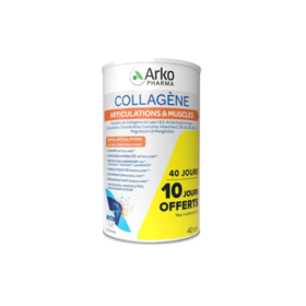 Arkopharma collagène articulations et muscles 480g – peptides de collagène types I et II, glucosamine, chondroïtine, curcuma & magnésium
