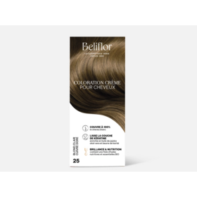 Beliflor coloration crème gourmande N°25 Blond Clair Cuivré Doré 135 ml
