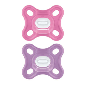 COMFORT - Sucette +0 mois Silicone Rose - Lot de 2