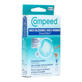 Compeed SmartSkin Multi-Blessures Large – 9 pansements hydrocolloïdes
