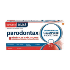 Parodontax Dentifrice Protection Complète – Lot de 2 x 75 ml, 8 bénéfices pour gencives saines et dents fortes