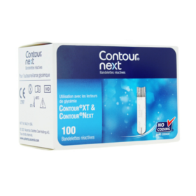 CONTOUR - Next - Bandelettes Réactives Lecteur de Glycémie - 100 Bandelettes