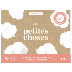 COTON BIO - Serviette Hygiénique Jour - 10 unités