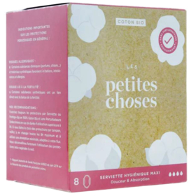 COTON BIO - Serviette Hygiénique Maxi - 8 unités