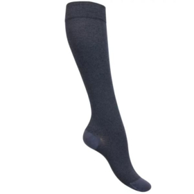 COTON - Chaussettes de Contention Normales Noir Grisé Classe 2 - Taille M