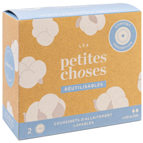 Coussinets d'Allaitement Lavables - Coton Bio - Lot de 2