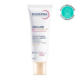 Bioderma Créaline AR+ CC crème SPF50+ teinte claire 40 ml – Peaux sensibles réactives