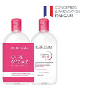 Bioderma Créaline H2O TS Peaux Sensibles et Sèches Lot de 2 x 500 ml