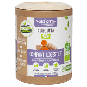 Curcuma Bio - 200 Gélules d'Origine Végétale
