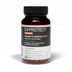 Vitamine D3 Protect 2000 UI Aragan 60 gélules – Immunité, os et défenses naturelles