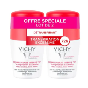 Vichy Détranspirant Intensif 72H Transpiration Excessive Lot de 2 x 50 ml