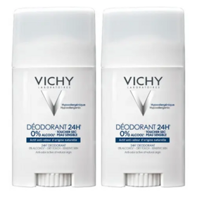 Vichy Déodorant 24H Toucher Sec Sans Sels d'Aluminium Lot de 2 x 40 ml